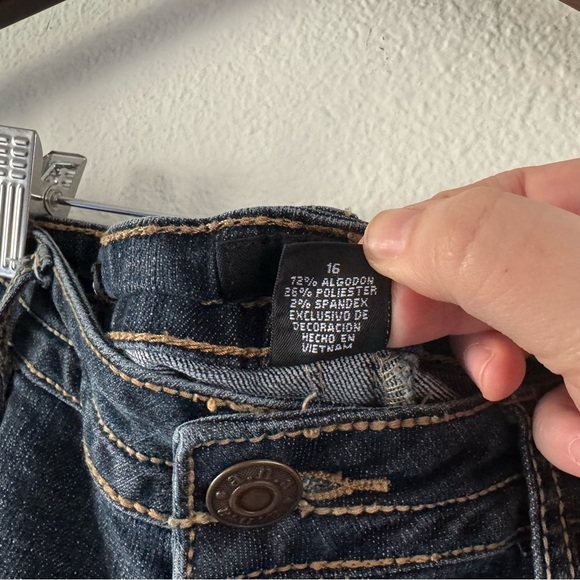 Blue Bootcut Jeans Distressed Look Plus Size 16 5-Pocket Styling Denim Everyday - Picture 9 of 11